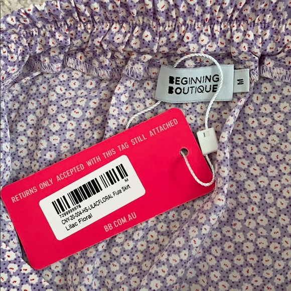 Beginning Boutique lilac floral skirt - Picture 10 of 10